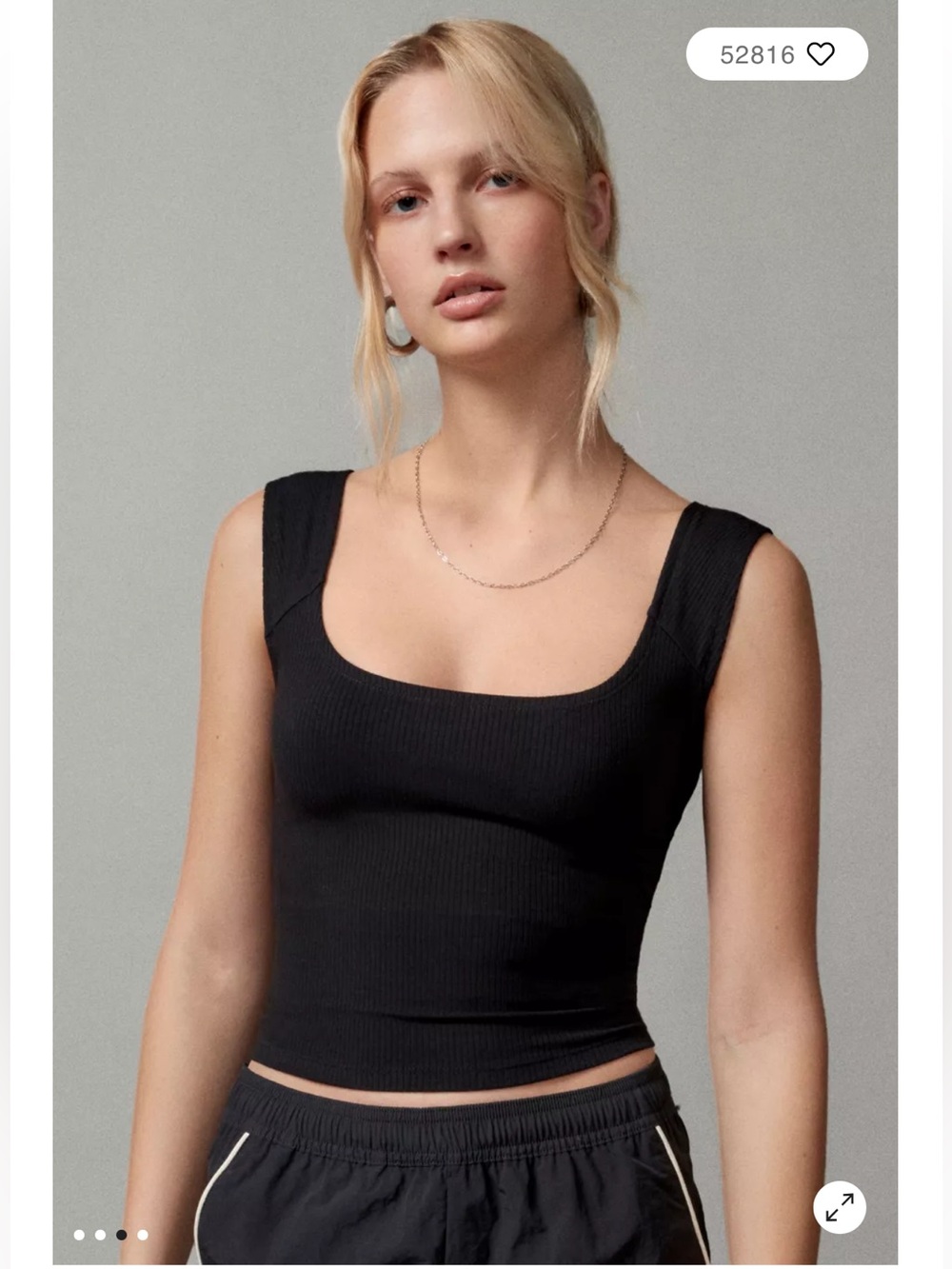 BDG Ribbed Square Neck Tank Top